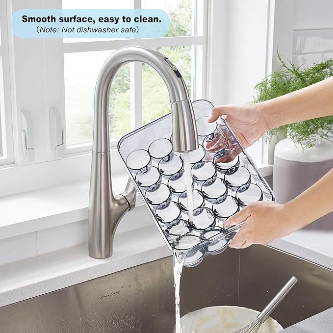 BSTKEY Egg Holder for Refrigerator, Egg Container with Time Scale, Egg Holder with Lid for Kitchen Storage, Stackable Tray for 24 Eggs