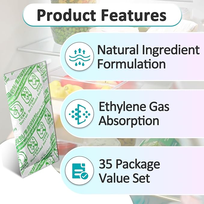 35 Pcs Carbon Filter Refills Compatible with OXO GreenSaver Produce Keepers and Crisper Inserts, Activated Carbon to Keep Fruits Fresh, Also for Bluapple Produce Saver Balls and Other Produce Savers