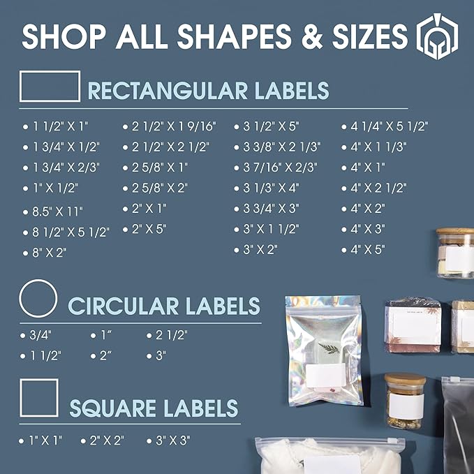 3 7/16" X 2/3" Matte White Printable Labels for Inkjet and Laser Printers - 30 Sheets, 900 Custom Stickers, File Folder Labels, Return Address Stickers, Price Tags - Spartan Industrial Template R012