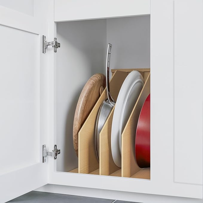 Dowell 4007 TD3 Wooden Vertical Tray Divider Organizer for Base 15" Cabinets - Kitchen Storage & Organization Accessories