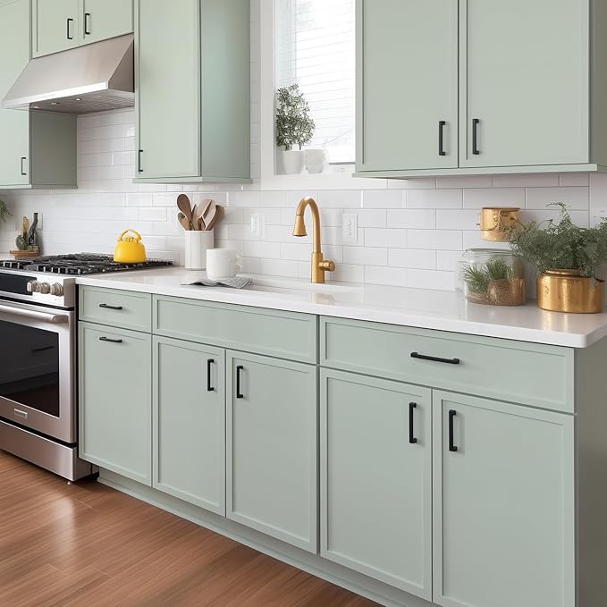2-in-1 Pull-Out Trash Can Cabinet Solid Wood Frame Freestanding Dual Bin Storage & Organizer Drawer Soft-Close,Shaker & Newtown Style for Kitchen (NT-Jade Green, 18" W x 24" D x 34.5" H)