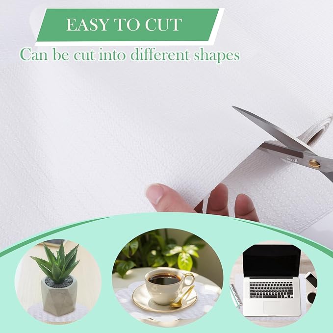 Cabinet Shelf Liner 11 Inch Wide X 20 Ft Non-Adhesive Non-Slip Drawer Liner for Kitchen Cabinet Easy to Install & Cut Shelf Paper for Shelves Waterproof Oil-Proof Strong Grip Refrigerator Liner