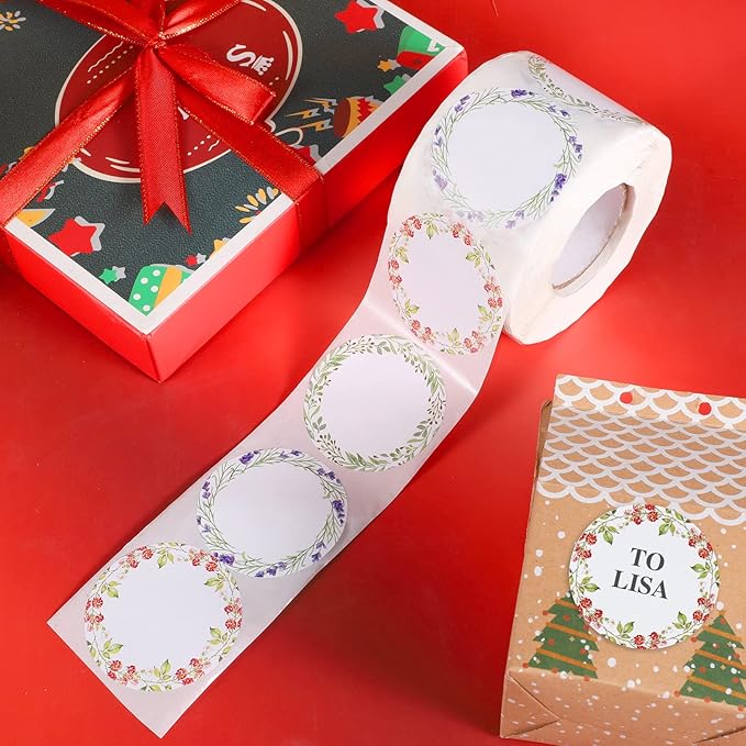 600 Pcs 2" Floral Gift Label Tags Stickers, Canning Labels for Jar Flower Stickers for Jars Lids Spice Labels Bottle Label with 3 Pattern Designs