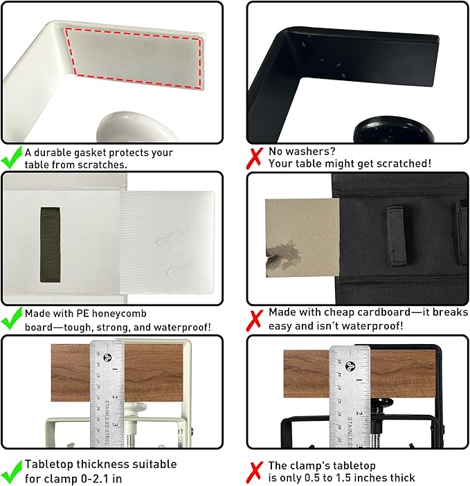 AHOMO [Upgraded] Under Desk Cable Management, 48" Cord Organizer, with Silicone Pads (No Scratch!), 16 Cable Ties, Washable PE Honeycomb Base,Fits Any Desk 0-2.1", No Stinky Cardboard!Beige 48"L x 6"W