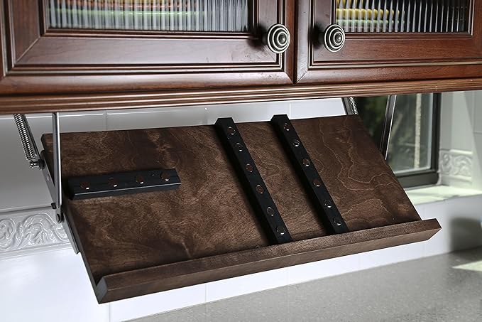Under Cabinet Knife Storage - Multiple Sizes and colors available (Walnut, Large)