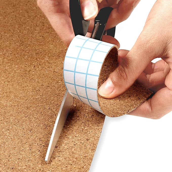Livelynine Cork Roll with Adhesive Backing 17.3x78.8 Cork Sheet for Walls Crafts Floor Renter Friendly Corkboard Rolls Bulletin Board Wallpaper Peel and Stick Shelf Liner Sheets Kitchen Drawer Liners