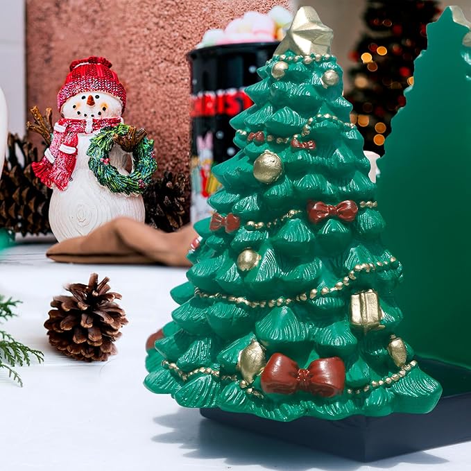 Christmas Tree Napkin Holder - Festive Resin Tabletop Decor for Holiday Dining