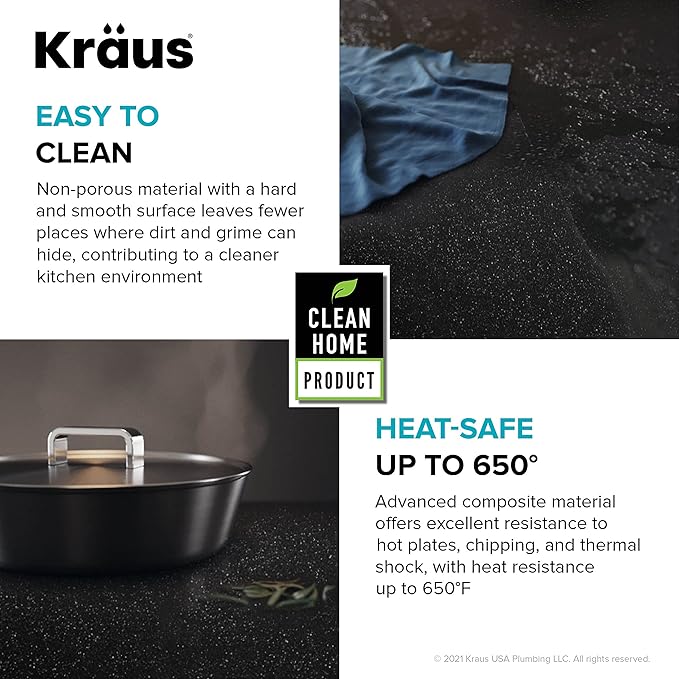 KRAUS Kitchen Sink Bellucci 32” Undermount Workstation Granite, Metallic Gray, Accessories, KGUW2-33MGR