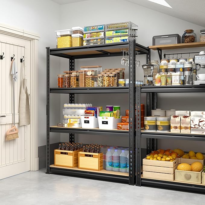 4-Tier Storage Shelves, 1604LBS Adjustable Pantry Shelves, Metal Shelving Unit for Kitchen, Pantry, Closet, Laundry, Garage, 15.76" D × 31.56" W × 48.06" H