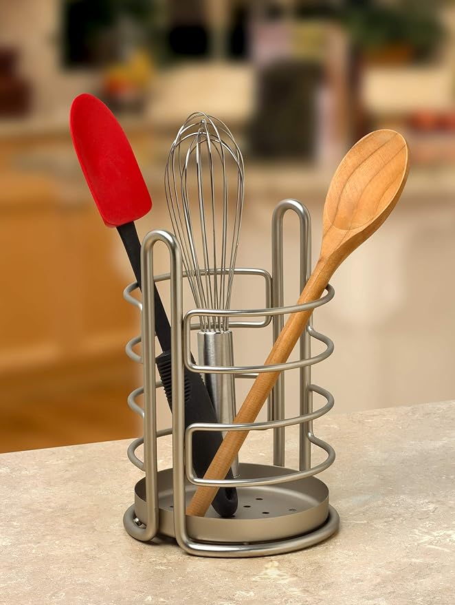 Spectrum Diversified Euro Utensil Holder, Satin Nickel, 1 EA (62278)