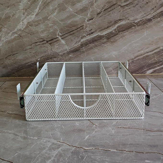 Pull Out Closet Drawer for Clothes | Sliding Wire Basket for Wardrobe Cabinets | Roll Out Storage Organizer | Side Mounting | for Home, Kitchen,Pantry