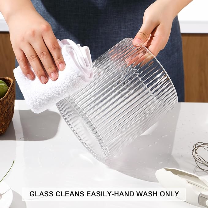 Utensil Holder, 6.3" Glass Kitchen Utensil Holder for Countertop, Large Cooking Utensil Holders for Kitchen Counter, Utensil Crocks for Farmhouse Decor