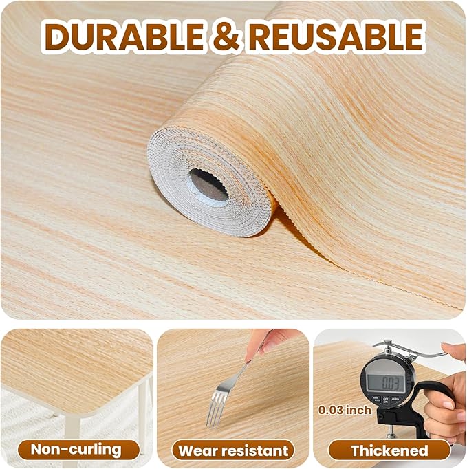 Drawer Shelf Liner for Kitchen Cabinets Non-Adhesive, Non Slip Shelf Paper Waterproof Thickened Cabinet Liners for Shelves, Strong Grip Mats for Cupboard, Dresser, Pantry, Beige, 24 in x 39.37 FT