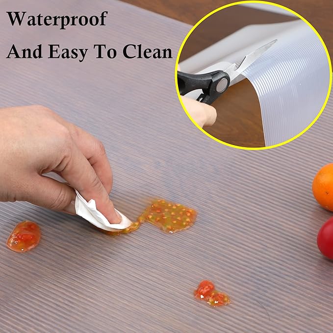 Shelf Liners for Kitchen Cabinets 16 Inch X 20 Ft Non Adhesive Cabinet Drawer Liner for Shelves Washable Cupboard Liner for Dresser Non Slip Waterproof Refrigerator Cabinet Pantry Bathroom Drawer Mat
