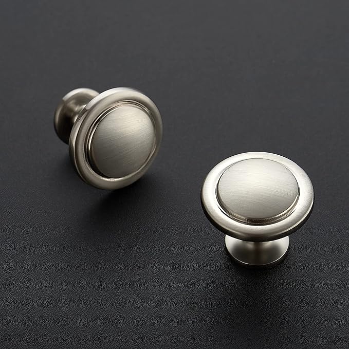 Ravinte 45 Pack Brushed Nickel Cabinet Pulls - 1-1/4 inch Kitchen Cabinet Knobs and Drawer Pulls for Dresser Drawers