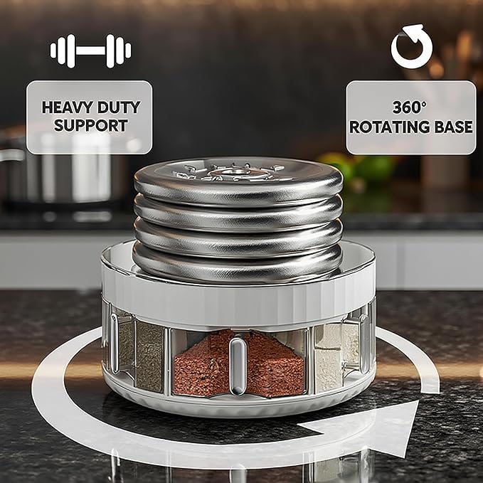 Single Tier Lazy Susan, 12 Inch Plastic Rotating Organizer Tray - Space Saving for Kitchen Cabinet, Refrigerator, Bathroom