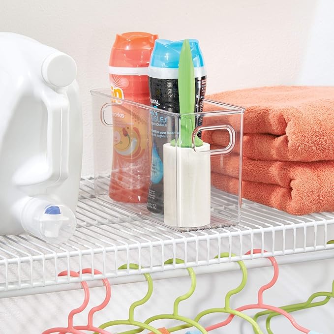 InterDesign Linus Plastic Countertop, Closet, and Vanity Organizer, Storage Bin for Bathroom, Bedroom, Office, Craft Room, Kitchen, Small