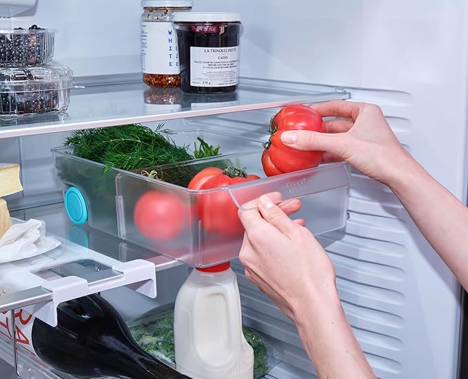 Joseph Joseph FridgeStore XL Fridge Storage Drawer Caddy – Extra-Large Organizer with Handle and Wheels for Easy Access, BPA-Free