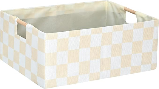 Storage Bin for Shelves Rectangle Closet Baskets Foldable Box with Handles, Gray Storage Bins, Storage Boxes for Home Office Car Dormroom