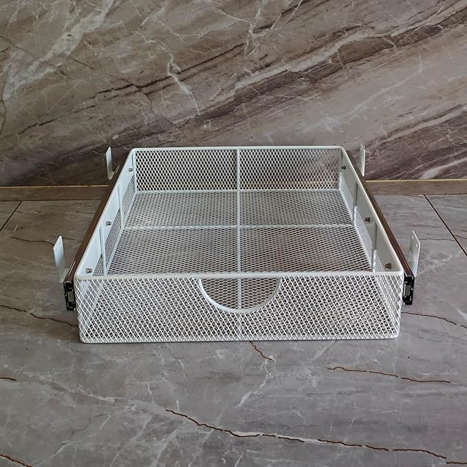 Pull Out Closet Drawer for Clothes | Sliding Wire Basket for Wardrobe Cabinets | Roll Out Storage Organizer | Side Mounting | for Home, Kitchen,Pantry