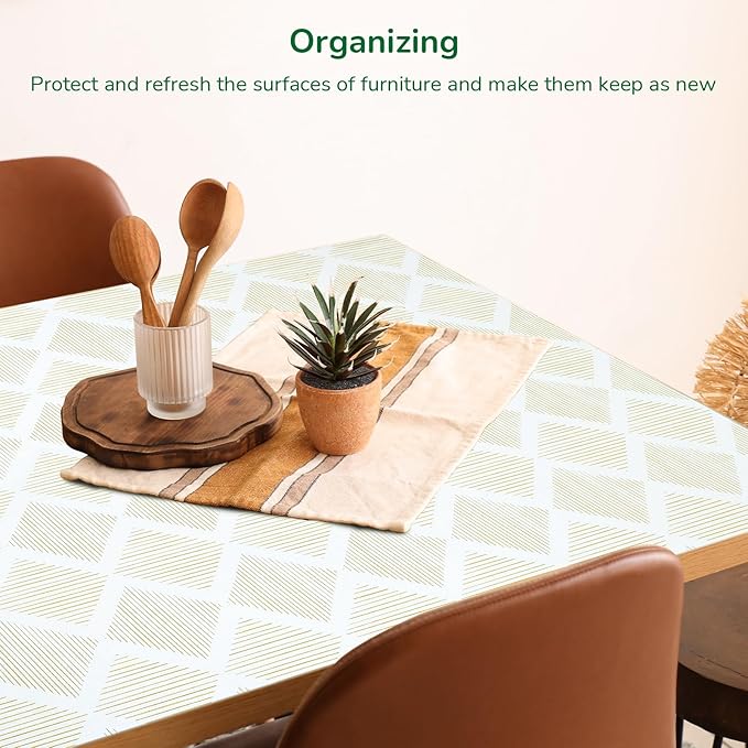 Drawer and Shelf Liner for Kitchen 11.8in x 20FT, Non-Slip Non-Adhesive Cabinet Liners for Cupboard, Dresser, Shelves, Tool Box, Pantry, Thickened Easy Install, Strong Grip, Yellow&White