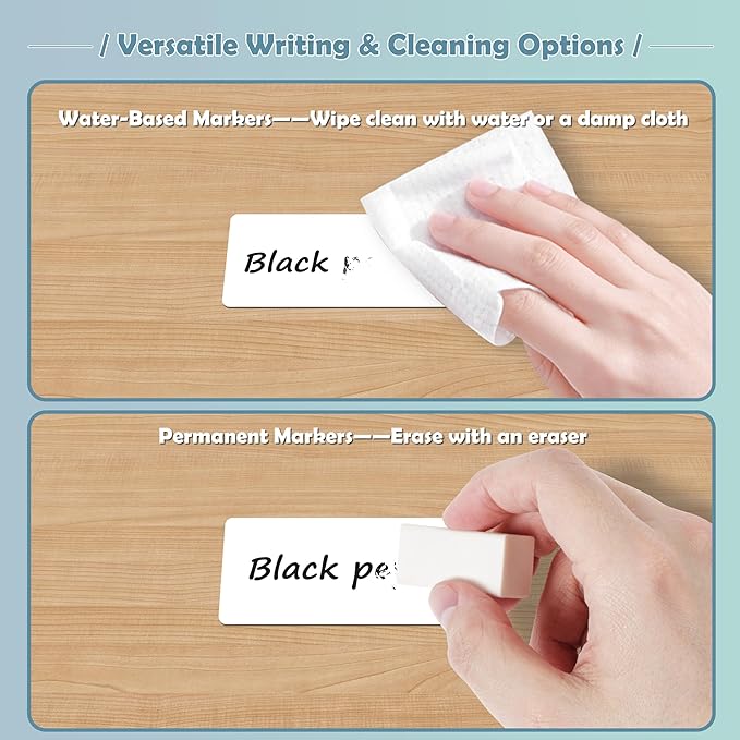 PPB Dry Erase Labels Sticky Notes for Containers, Reusable Waterproof Removable Stickers for Organizing, Freezer, Kitchens, Classroom, Whiteboard, All Purpose Use (1.2”x 2”, White, 120 Dots)
