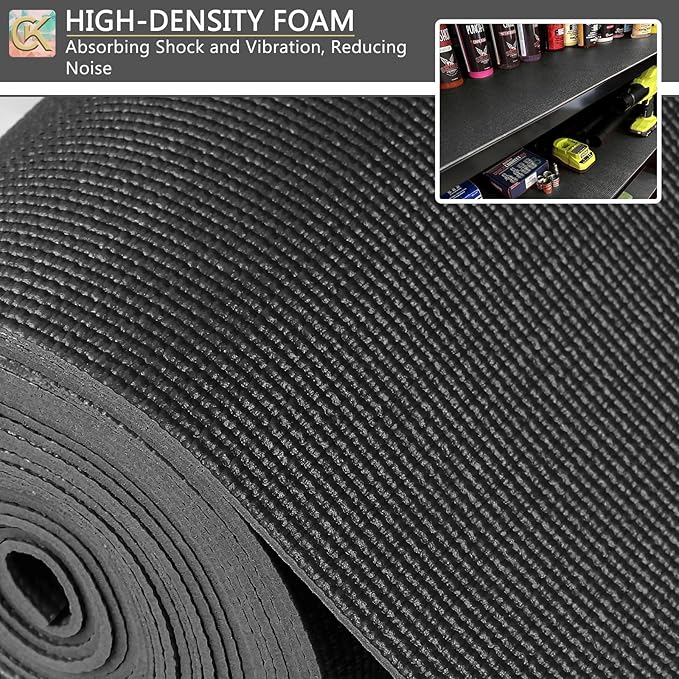 Foam Toolbox Liner Shelf Liner, Thickened Durable Pad Tool Box Mat for Protecting Your Tools, Work Surfaces, Garage, Chest (Black, 30 * 22)