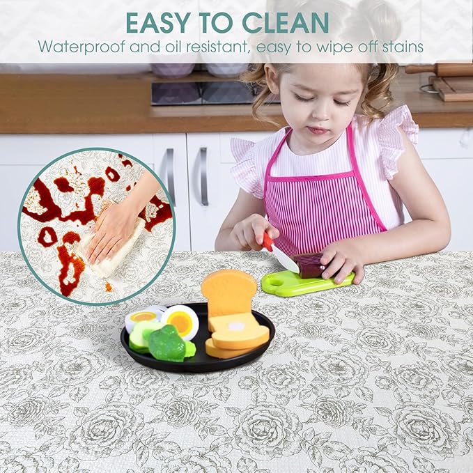 ALIUNI Drawer and Shelf Liner, Non-Slip Kitchen Cabinet Liners Non-Adhesive Thick Strong Grip Waterproof Washable Mats Protect Dresser Shelves Cupboard Bathroom Cabinets, Rose, 18 in X 30 FT