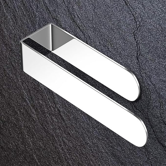 HUFEEOH Adhesive Hand Towel Holder, Kitchen Towel Rack Towel Bars Wall Mounted, Stainless Steel Bath Towel Holder for Bathroom Hotel Kitchen (8 inch, Polished Silver)