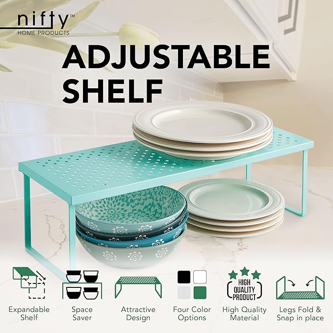 Nifty Expandable Shelf Rack Adjustable- Green