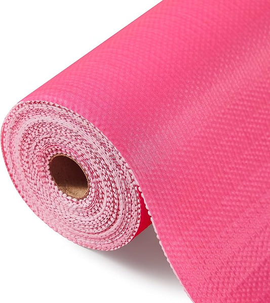 ALIUNI Drawer and Shelf Liner, Non-Slip Kitchen Cabinet Liners Non-Adhesive Thick Strong Grip Waterproof Washable Mats Protect Dresser Shelves Cupboard Bathroom Cabinets, Fuchsia, 12 in X 10 FT