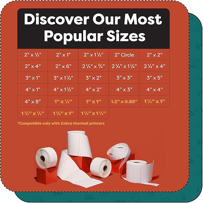 Aegis Adhesives - 3” X 2” Direct Thermal Labels for Shipping, Postage, Perforated & Compatible with Rollo, Zebra, & Other Desktop Label Printers (12 Rolls, 700/Roll)