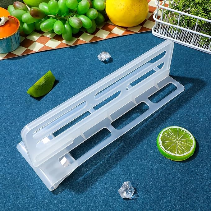 BESTOYARD 2Pcs Refrigerator Divider for Glass Shelves Organization Adjustable Freezer Cupboard Cabinet Drawer Fridge Shelf, Multifunctional Partition, Easy to Clean Grid Separator