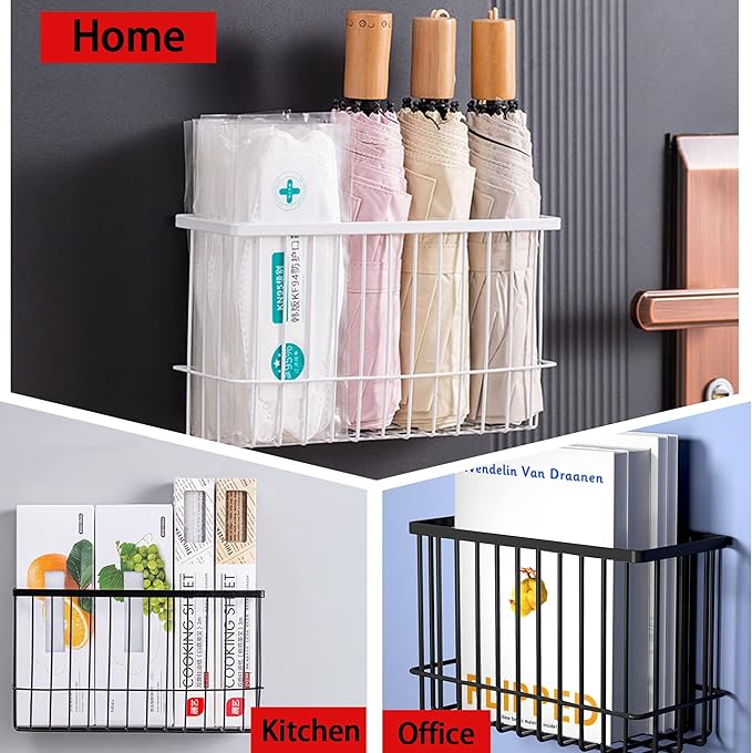 Buyyyit Magnetic Basket Fridge Lint Bin Dryer Ball Holder Laundry Room Organization Home Storage for Class Office School