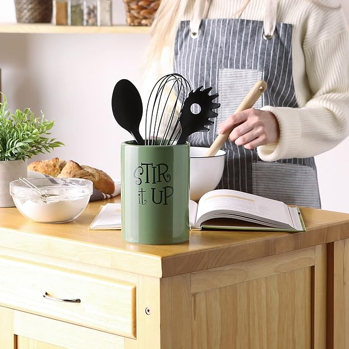 DII Kitchen Accessories Retro Collection, Ceramics, Utensil Holder, Artichoke