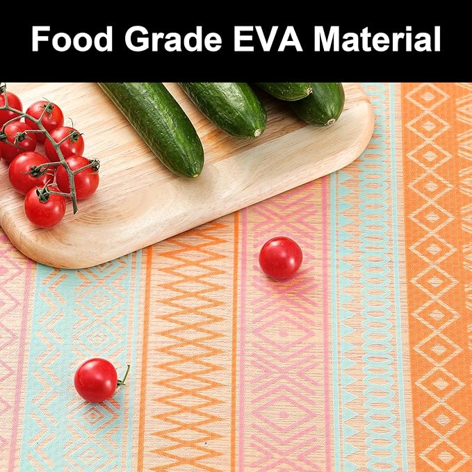 Cooyes Shelf and Drawer Liners for Kitchen Cabinets, Non Adhesive Cabinet Liner, EVA Waterproof Durable Non-Slip Drawer Mats for Shelves, Refrigerator, Storage, Desks（11.8" W x 118" L）