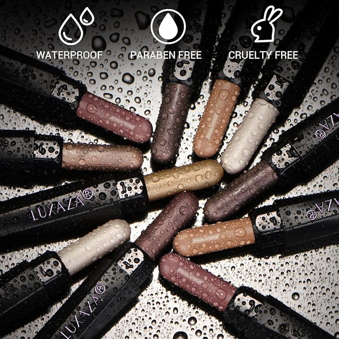 6PCS Cream Eyeshadow Stick Makeup Sets, Metallic And Matte Shimmer Eye Shadow Eye Brightener Stick Pencil Crayon, B02-Fall Brown