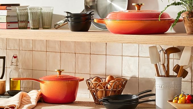 Le Creuset Stoneware & Silicone 5pc. Utensil Crock Set, Peche
