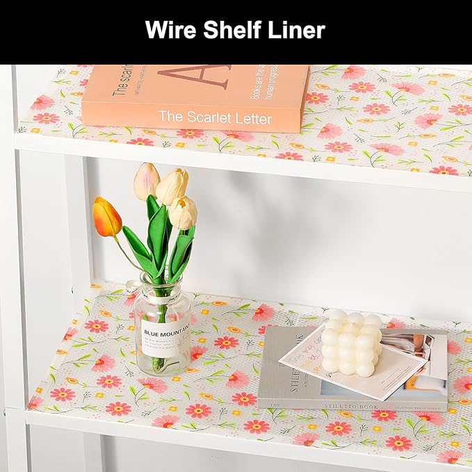 Cooyes Shelf Liner – Premium Non-Adhesive Cabinet & Drawer Liner for Kitchen – Waterproof Shelf Paper with Modern Pattern – Durable EVA Cabinet Mat – Easy to Cut (17.5" W x 360" L)