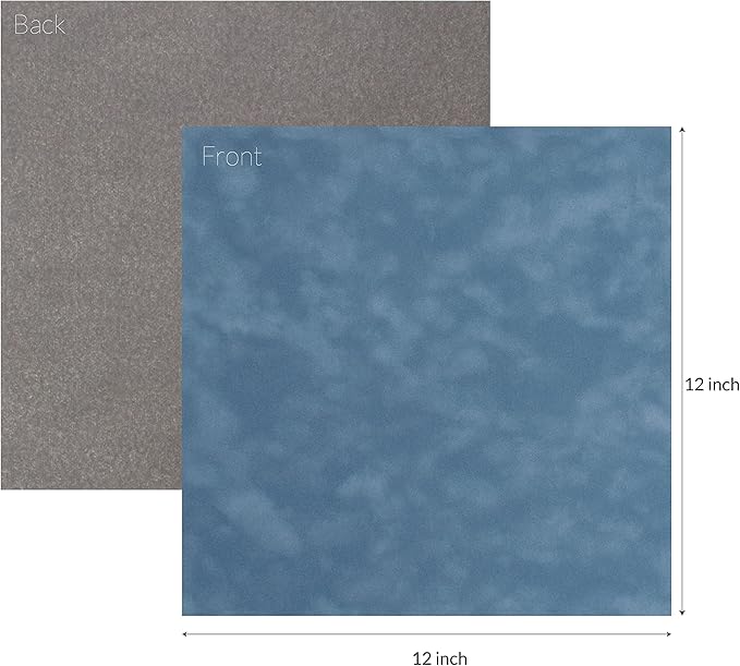 S.E.I French Blue Velvet Paper, Felt Fabric For Drawer and Jewelry Box Liner, 12" x 12" - 12 Sheets