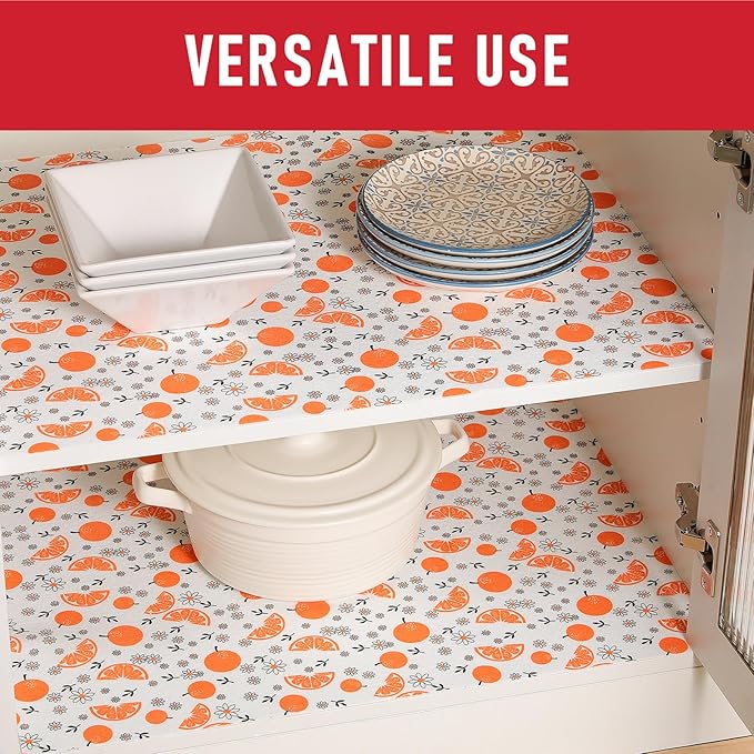 Cooyes Shelf Liners, 2-in-1 Non-Slip Fridge Mats, Absorb Excess Moisture, No-BPA Multiple Sizes for Glass Shelves, Kitchen Cabinets, Drawers (12 W x 24 L Inches, Dasiy-12 Pack)