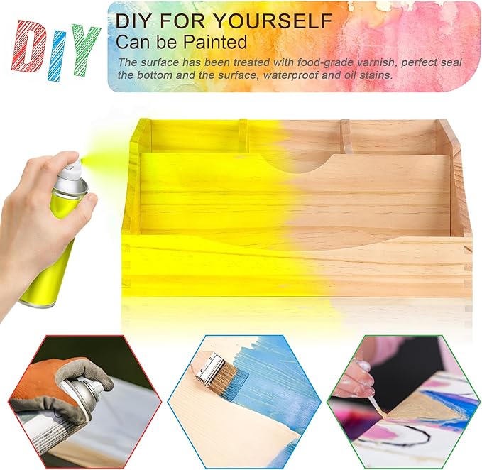 Innovation Utensil Holder Kitchen Utensil Organizer with Handle, Natural Color