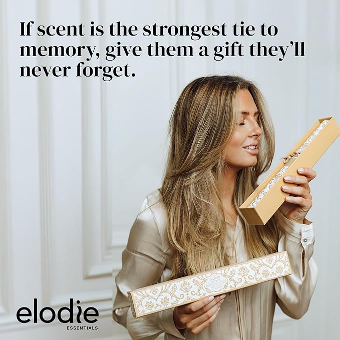 Elodie Essentials Scented Drawer Liner Sheets - 14" x 19.5" (Royal Damask) Pacific Sandalwood Non-Adhesive Paper Liners & Shelf Paper for Dressers, Cabinets & Bathroom Drawers, Birthday Present Idea