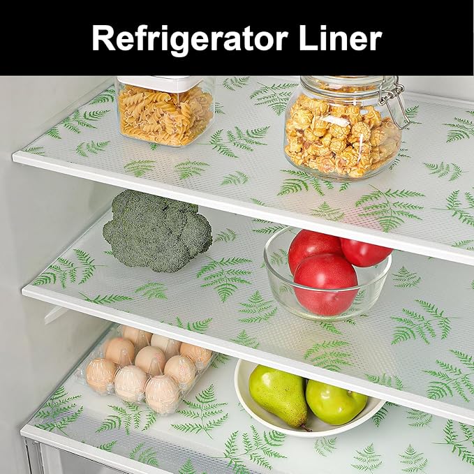 Cooyes Shelf Liner Drawer Liners, Shelf Liners for Kitchen Cabinets, Non Adhesive Cabinet Liner, EVA Waterproof Non-Slip Refrigerator Liners for Kitchen, Drawer（17.5" W x 360" L）