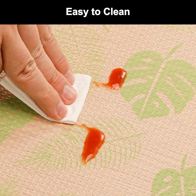 Cooyes Shelf Liner – Premium Non-Adhesive Cabinet & Drawer Liner for Kitchen – Waterproof Shelf Paper with Modern Pattern – Durable EVA Cabinet Mat – Easy to Cut （12" W x 240" L）