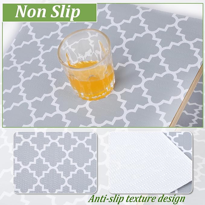 Shelf Liner 16 Inch Wide X 20 Ft Non Adhesive Cabinet Drawer Liner Non Slip Waterproof Pantry Shelves Mat for Refrigerator Closet Cupboard Kitchen Bathroom