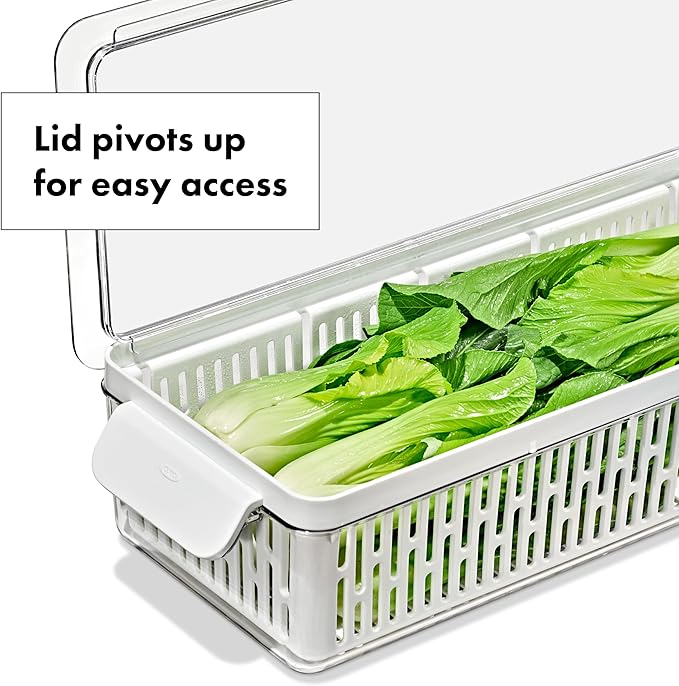 OXO Good Grips Produce Saver – Medium Bin, 13.8 x 7.4 x 4.7 in, White