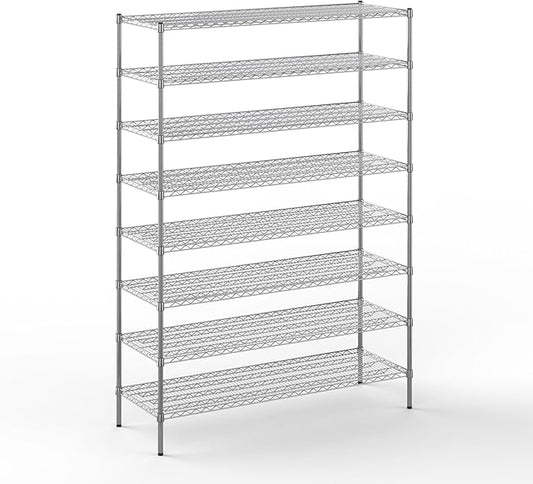 21" Deep x 60" Wide x 86" Height Wire Shelving Kit | 8-Tier | NSF Commercial Storage Rack Unit
