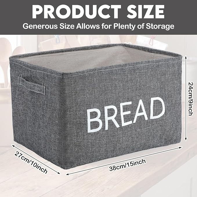 17 Pcs Bread Basket Sets, Bread Storage Bin for Pantry Shelves with 16 Pcs 2 Inch Chip Clips, Kitchen Basket Organizer for Home, Chips, Popcorn, Candy, Pretzels