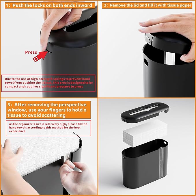 Yieach Touchless Paper Towel Dispenser for Countertop,Home,Bathroom and Kitchen,Black Commercial Multifold Paper Towel Dispenser for Z-fold,Folded,Trifold,Napkin,C fold,Tri Fold Hand Towels Holder